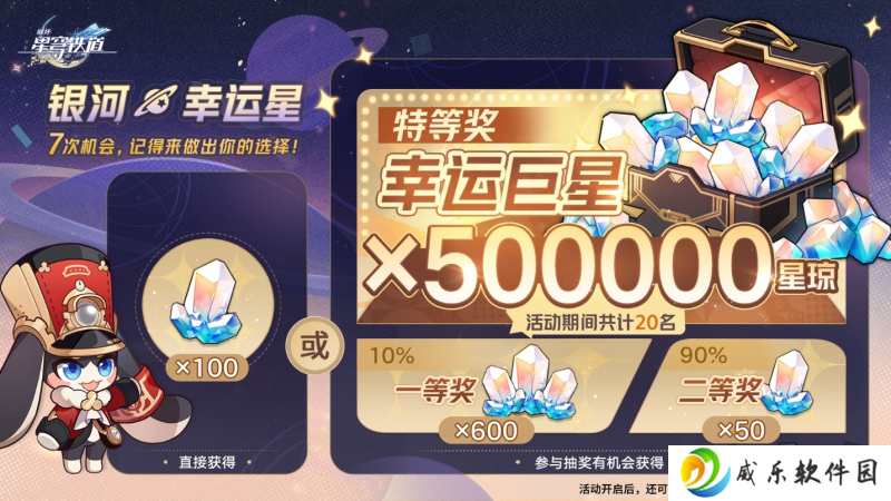 登录崩坏：星穹铁道参与50万星琼抽奖，幸运巨星花落谁家？
