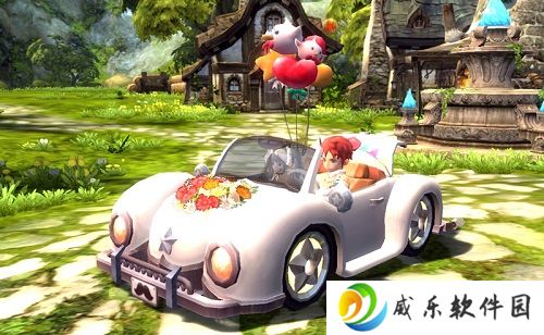 婚车坐骑，升级至3阶可双人搭乘）