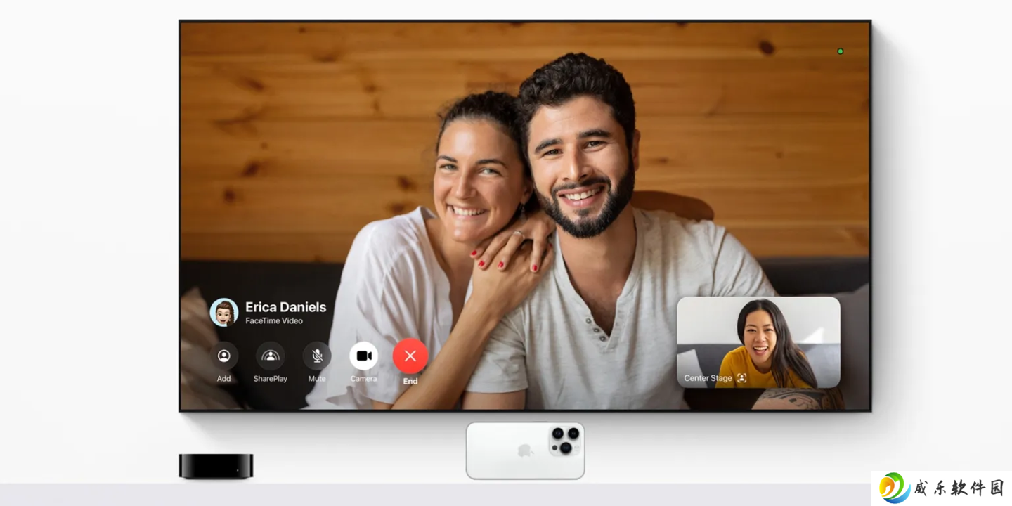 苹果 tvOS 26 暗示新款 Apple TV 4K 将内置摄像头，支持 FaceTime