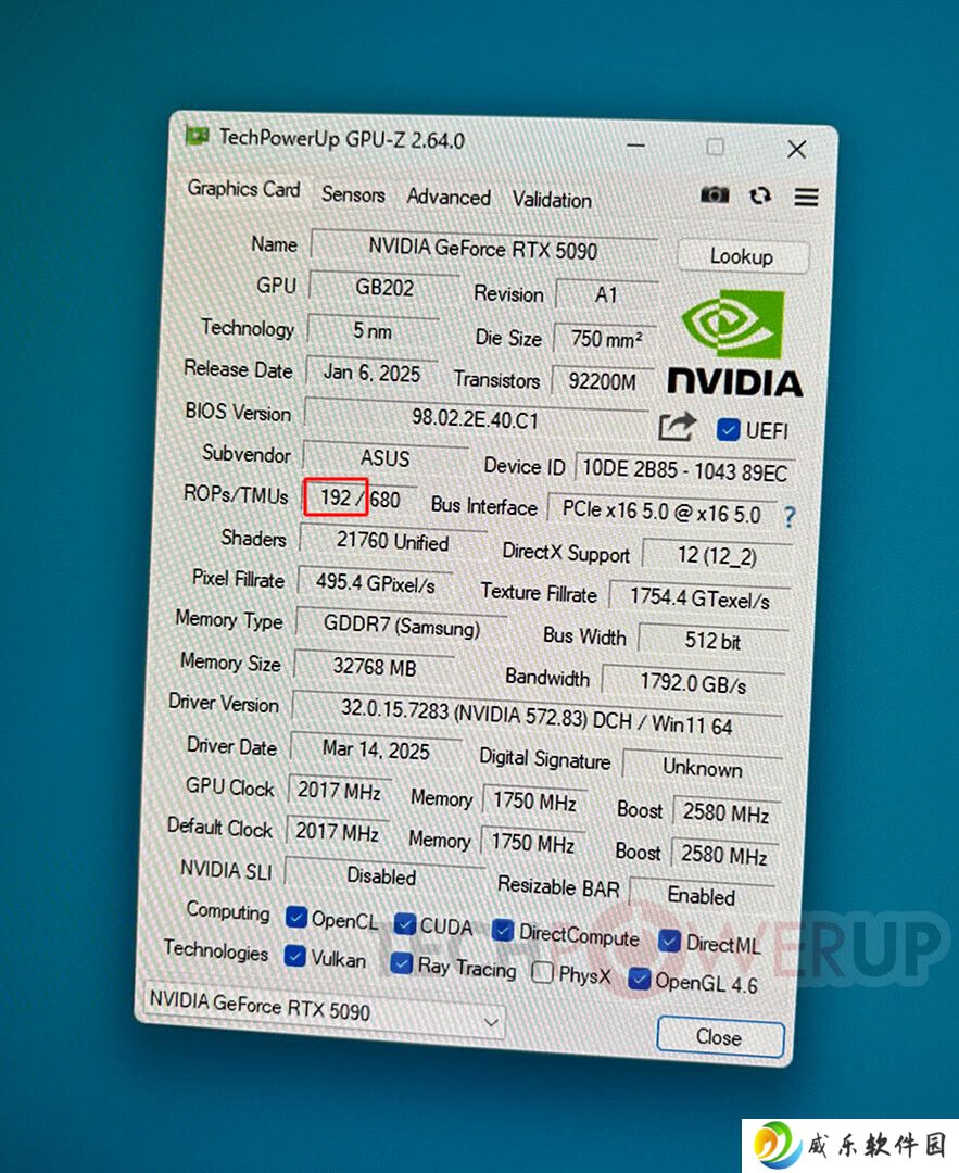 人类的悲喜并不相通：华硕 RTX 5090 夜神显卡爆出 192 个 ROPs“超规格”型号，看齐 RTX PRO 6000