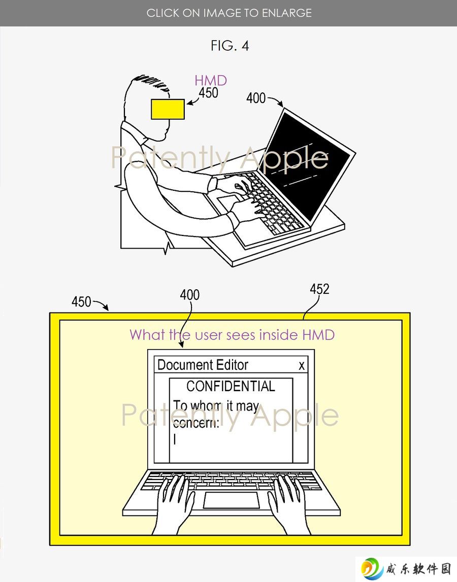 苹果专利探索 Vision Pro 头显未来：联动 iPhone / Mac，打造防窥屏神器
