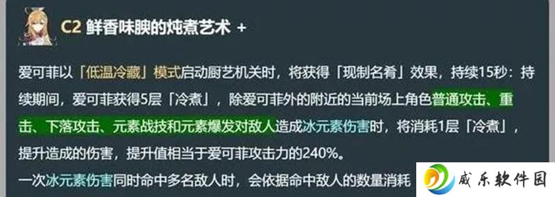 原神爱可菲V3改动 命座效果获得倍率增强