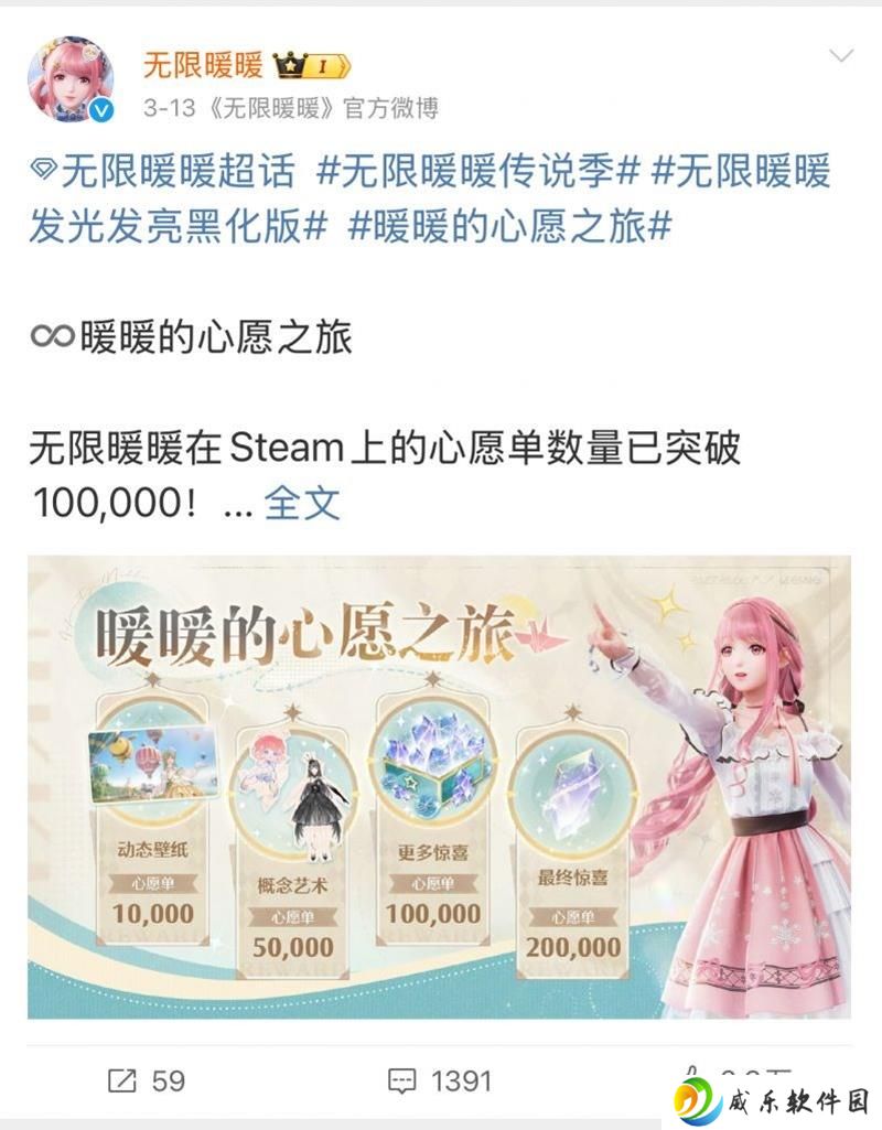 无限暖暖宣传图引争议 玩家期待奖励内容落空