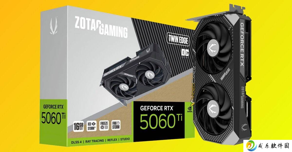 索泰RTX 5060 Ti显卡曝光：双槽双扇设计，16GB GDDR7显存引关注