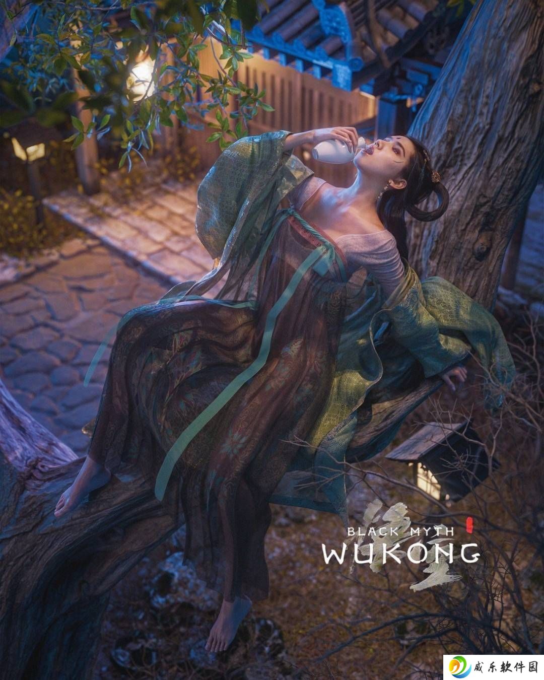 《黑神话：悟空》蜘蛛二姐新造型曝光，赤足品酒尽显妖娆魅力！