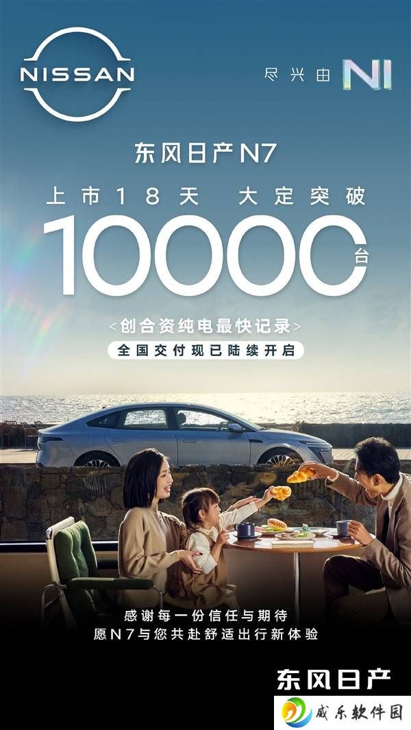 日产N7纯电轿车火了！18天订单破万，11.99万起售性价比超高