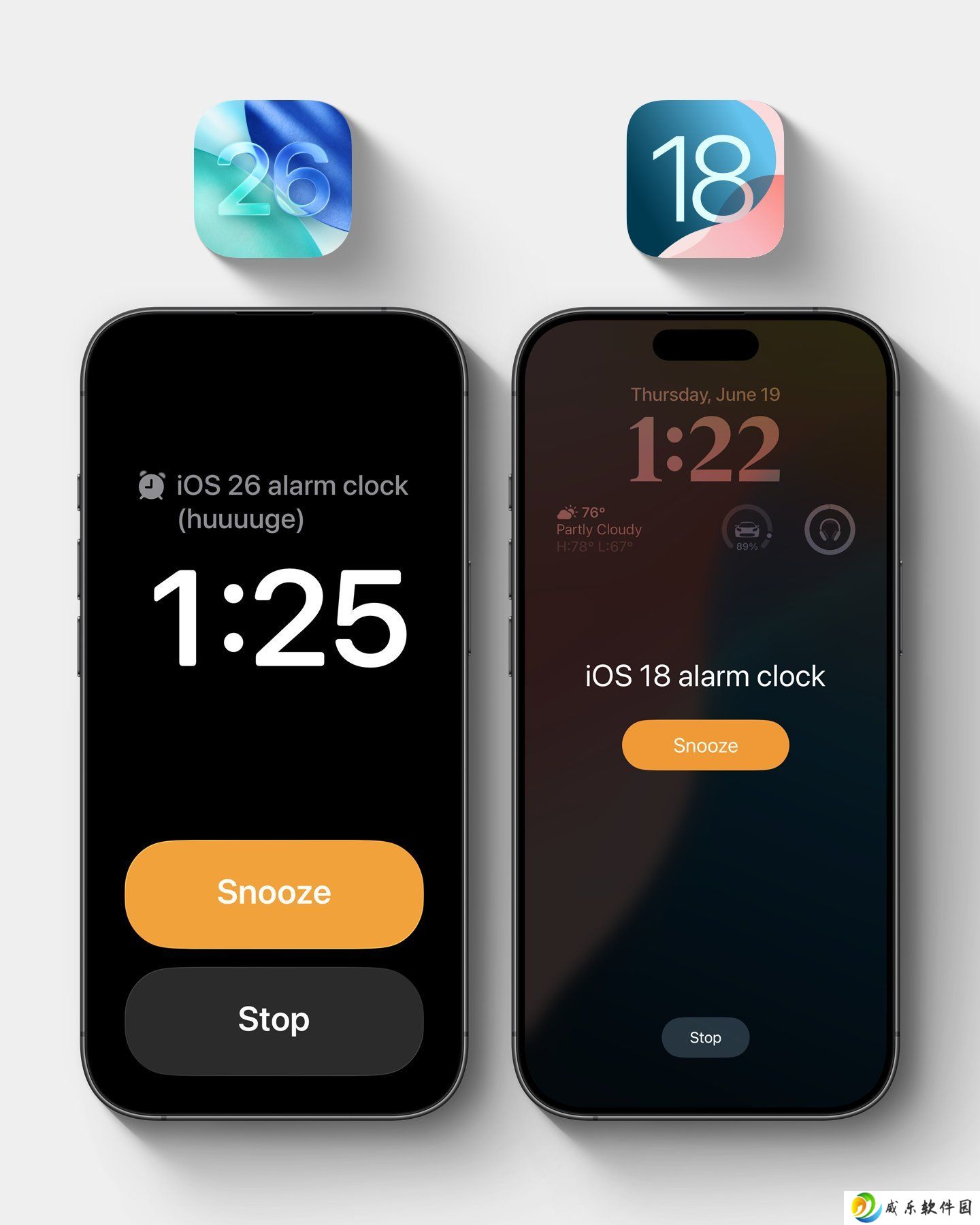 前苹果工程师：iOS 26 闹钟界面设计有悖调研结果，并排大按钮恐致 iPhone 用户睡过头