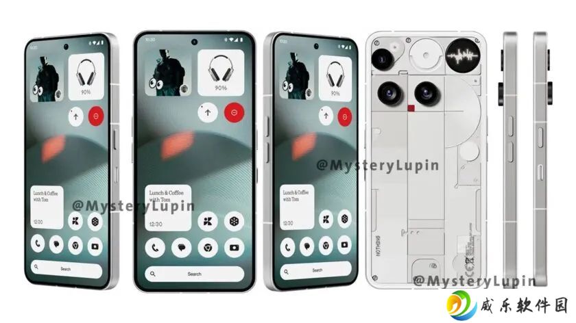 Nothing Headphone (1) 耳机 / Phone (3) 手机渲染图再曝光