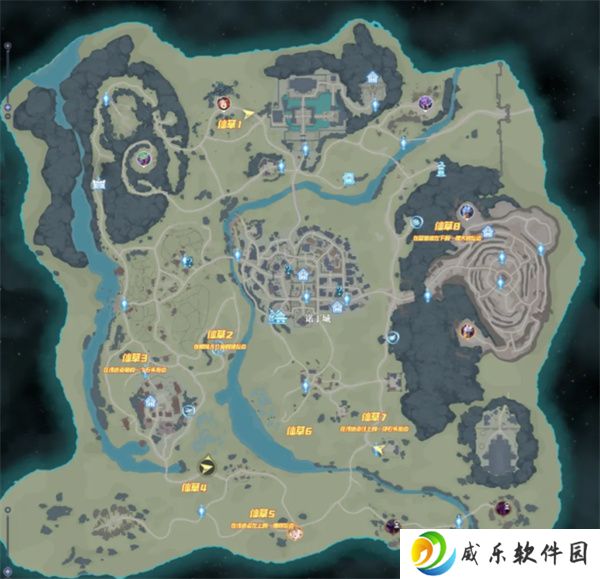 斗罗大陆猎魂世界诺丁城全仙草位置大全