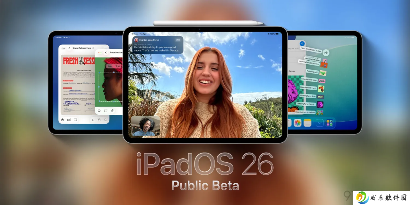 初探苹果 iPadOS 26 首个公测版：类 Mac 窗口、更强大 Dock 栏、液态玻璃设计