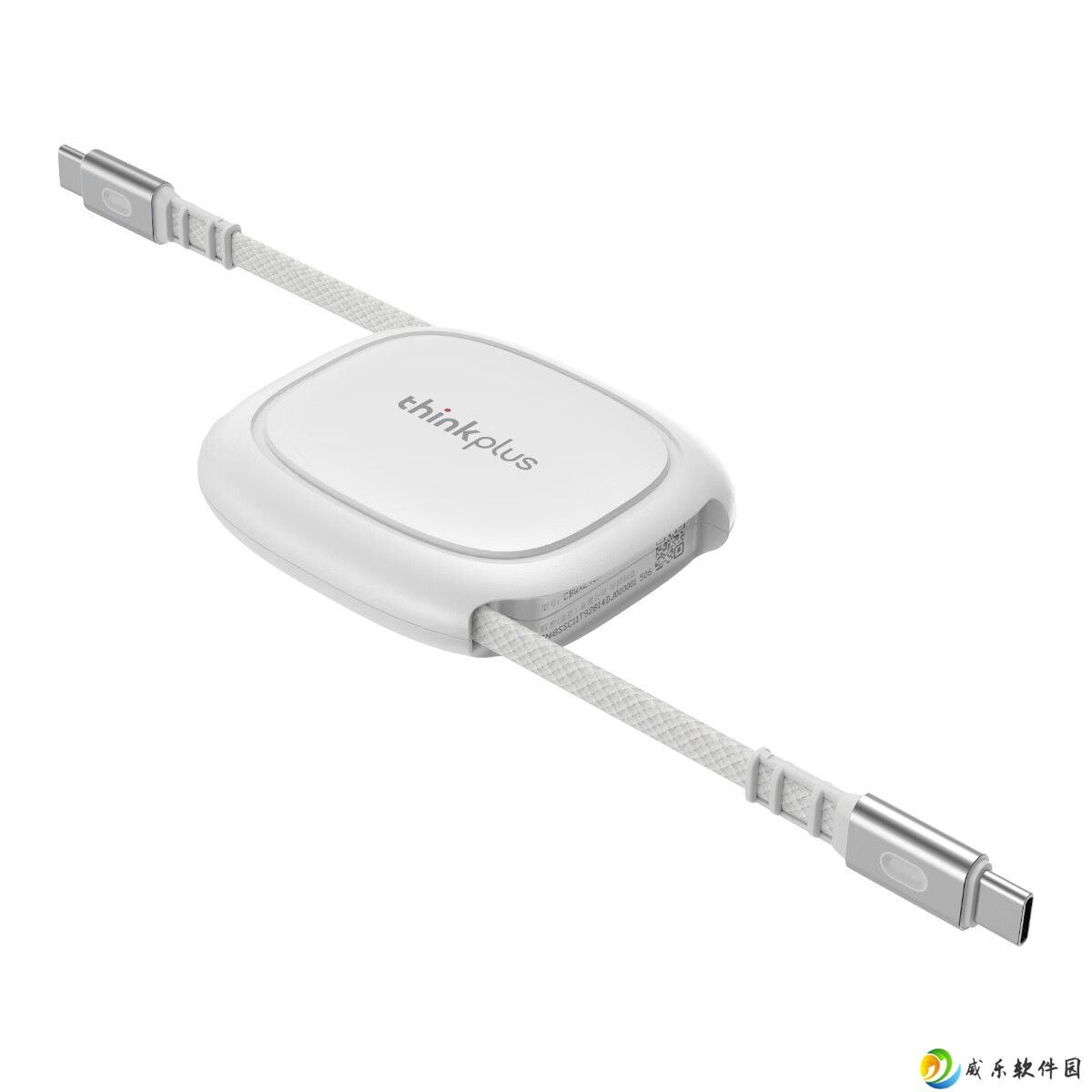 联想 thinkplus 240W USB-C 伸缩充电线首销：理线盒藏线、总长 120cm，53 元